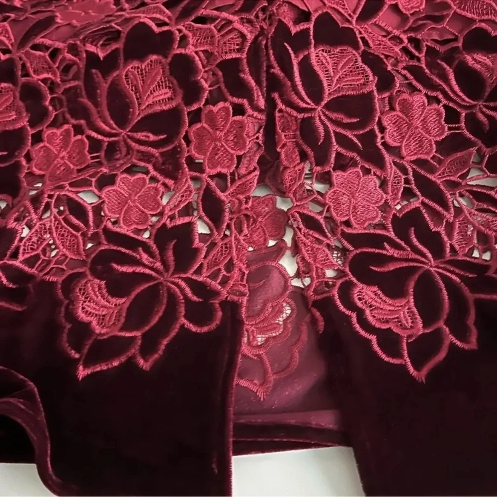 Chi Chi London Red Lace Formal
Cocktail Dress Velvet - Picture 8 of 8